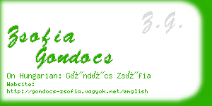 zsofia gondocs business card